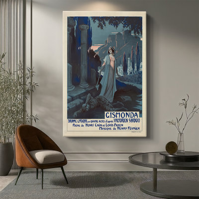 Gismonda (affiche de l'opéra) - Toile tendue par George Rochegrosse
