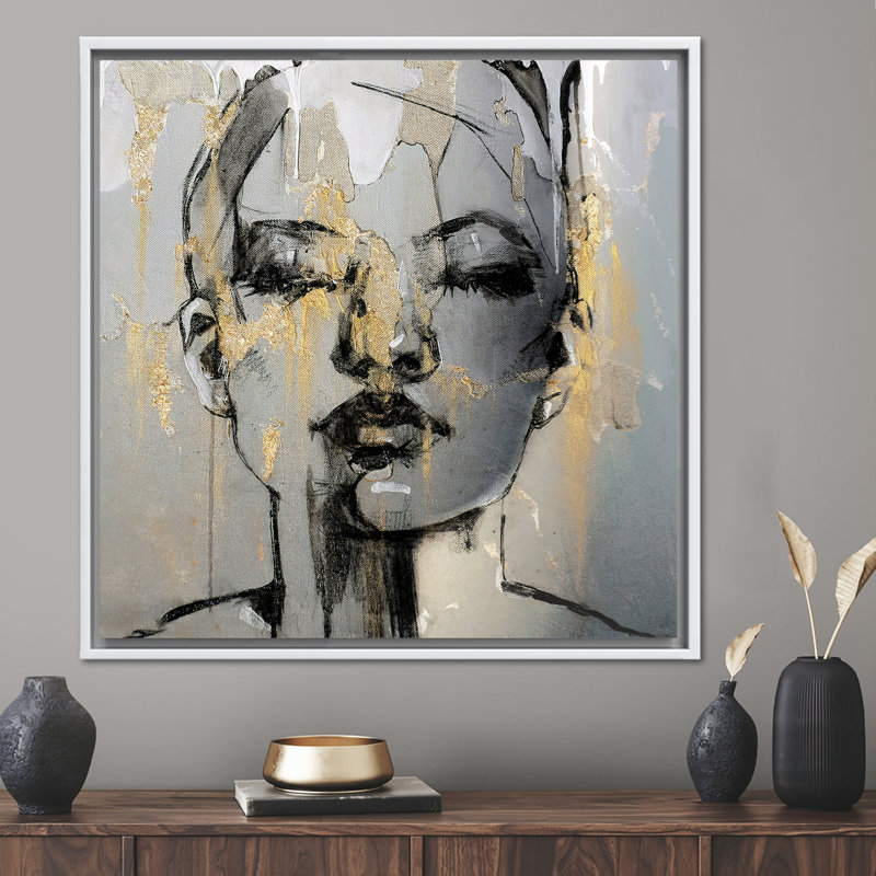 Print on Canvas, 90 cm H x 90 cm W, White, Framed Print without Mat