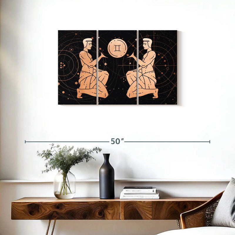 Signe du zodiaque Adella Gemini, H 20 po x l 33 po