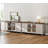 Allyssa 115" Wide Glass Door Sideboard with Adjustable Shelves