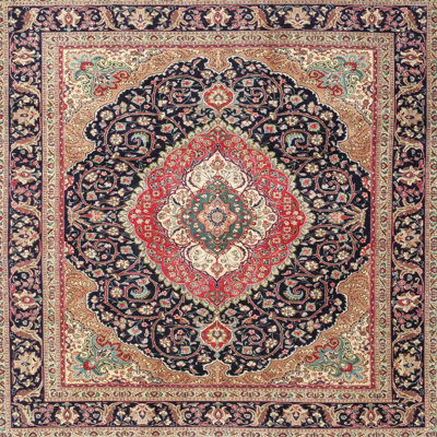 Tapis traditionnel noir / beige Glasmann