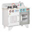 Ensemble de jeu de cuisine Kids Play, ensemble de cuisine avec évier, surface de cuisson, four, casseroles en acier inoxydable