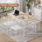 Amneh 5-Piece Dining Table Set with 4 Chairs, Modern Kitchen Table and Chairs Set for Dining Room, Small Space Dining Set with Upholstered Seats-490964570