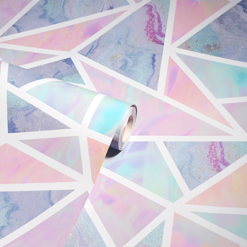 Papier peint triangles pastel Lizzie