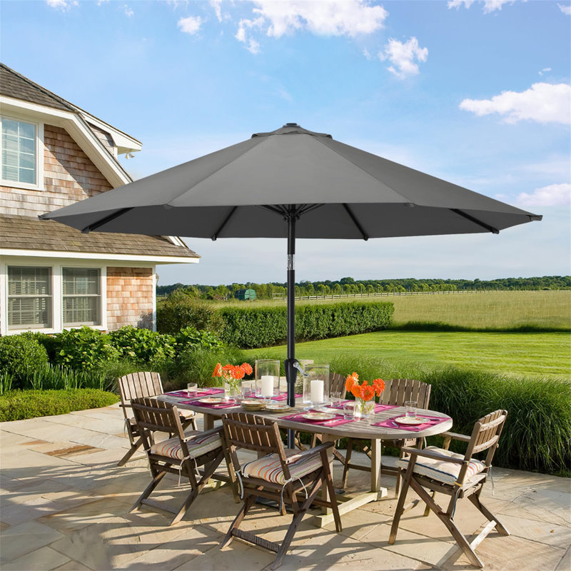 270cm Beach Parasol, Grey