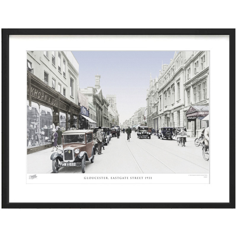 Gloucester, Eastgate Street 1931 by Francis Frith - Single Picture Frame Print, 60cm H x 80cm W x 2.3cm D