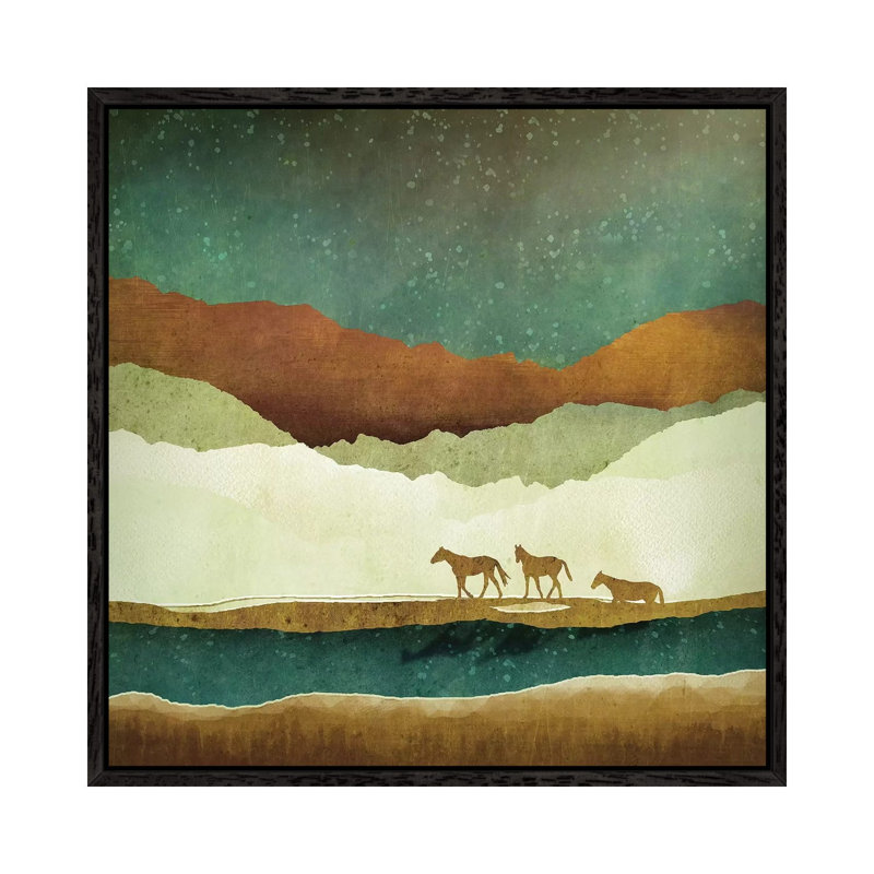 Stary Range - Print on Canvas, Black Framed, 93.98 cm H x 93.98 cm W