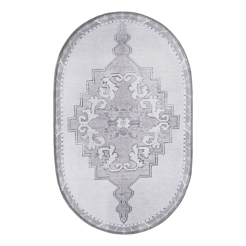 Tapis blanc chenille tissé à la machine, Rectangle 7 pi 7 po x 10 pi 6 po