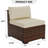 Outdoor Armless Wicker  Chair With Cushions (Set Of 2)-1091271413