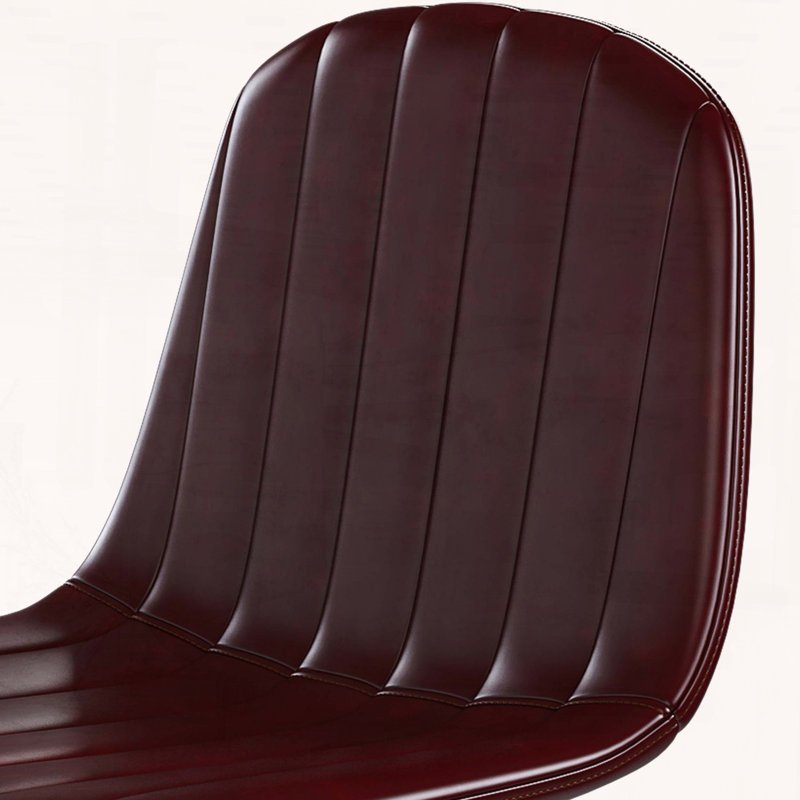 Ensemble de 2 tabourets de bar pivotants modernes avec sièges rembourrés en polyuréthane et pieds en métal