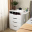Bureau compact avec 31 fonctions de meuble-lavabo, tiroirs cachés et rangement blanc, miroir