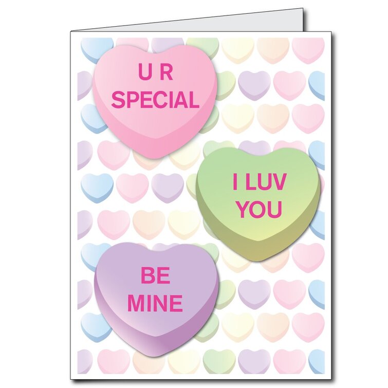 Valentine's Day Card candy hearts