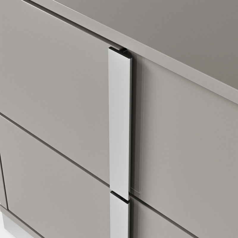 Duckworth 2-Drawer Nightstand, Taupe Gray