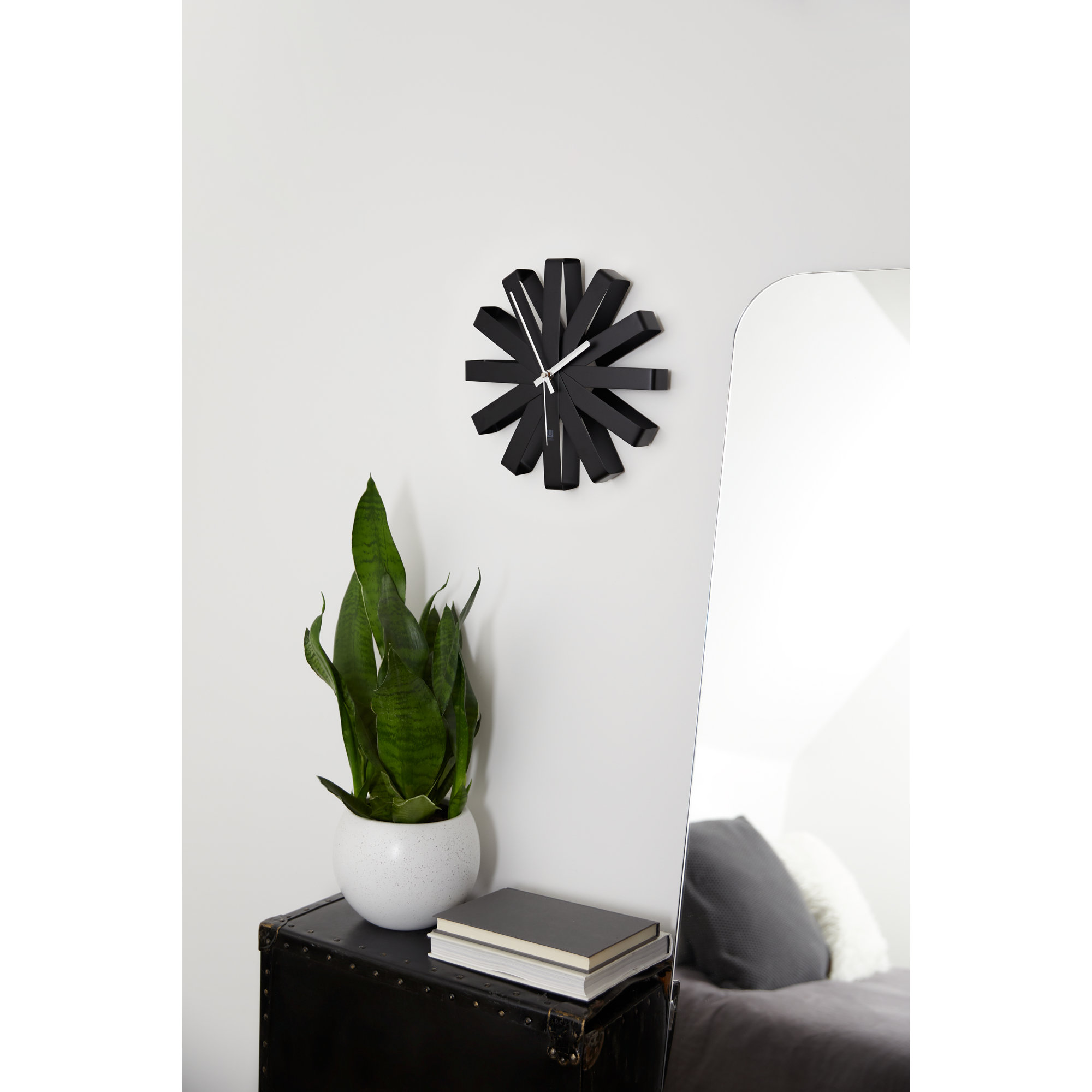 12" Wall Clock, Black
