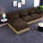 Modern Sofas, 100 Inch Chenille Leopard L Shape, Movable Ottoman For Home