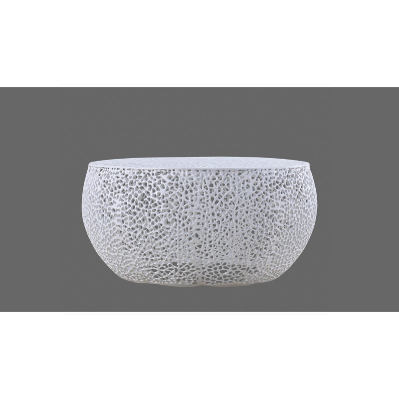 Table basse ronde blanche