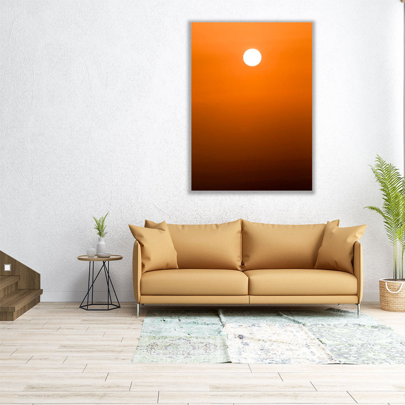 Orange Sunset - reproduction d'art sur toile, H 60 po x l 45 po