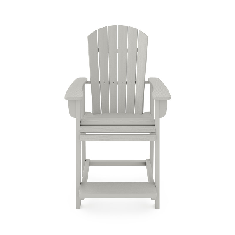 Chaise de comptoir foncé de style Adirondack - Bois d'œuvre en polyéthylène haute densité élégant pour la salle à manger (à l'exception de la table)