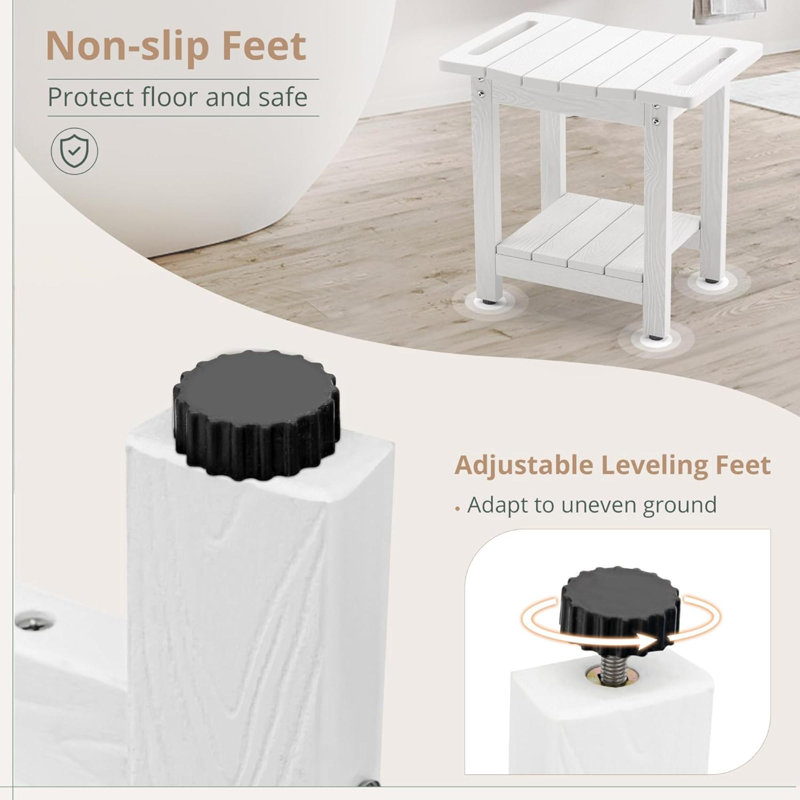 Tabouret d'appoint Alban, Blanc