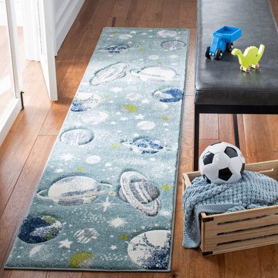 Higuera Teal/Ivory/Grey Area Rug