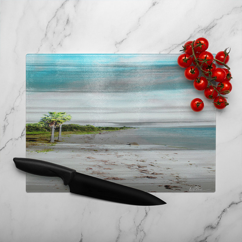 S&B Beach Glass Chopping Board, 40cm L x 28cm W