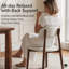 Chaise d'appoint rembourrée en bois massif