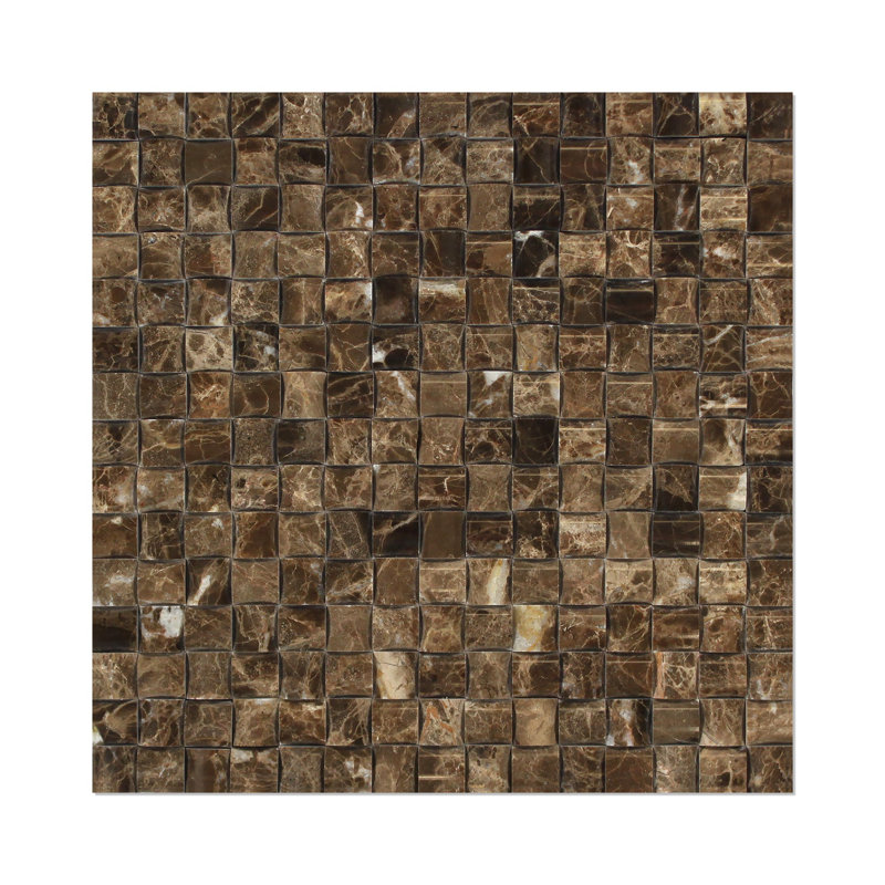Emperador Marble Grid Mosaic Wall & Floor Tile