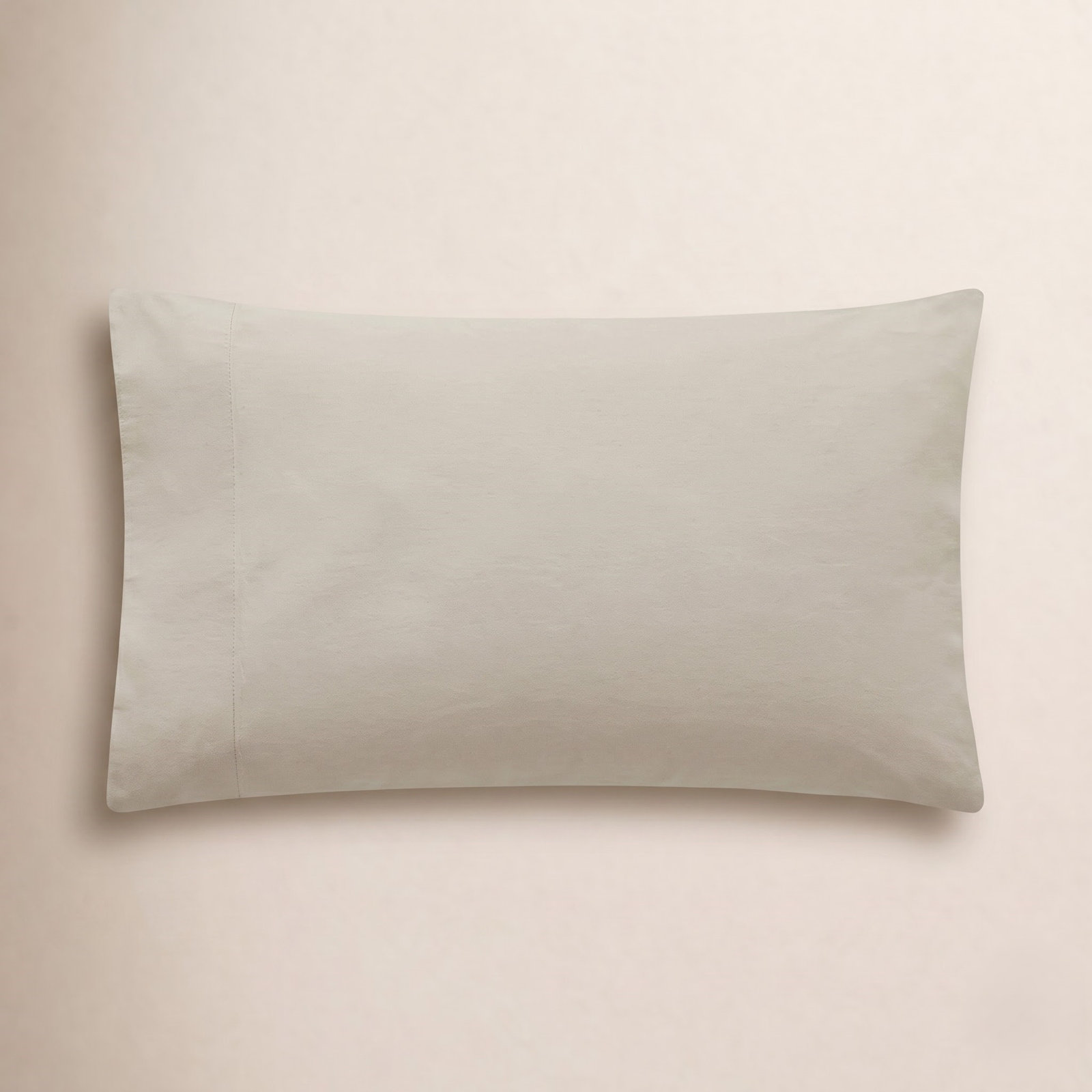 Ludlow Tencel Cotton Pillowcase, Oatmeal, Queen Pillowcase