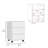 Particle board 3 drawer filing cabinet for home office organization classic white with four casters compact size