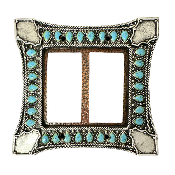 De Leon Collections Turquoise Pendant on Polyresin Leather 2-Gang ...