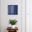 Key box for wall, Opens to the right, 30x30x5, Black, Navy blue background - an elegant accent for modern interiors, 