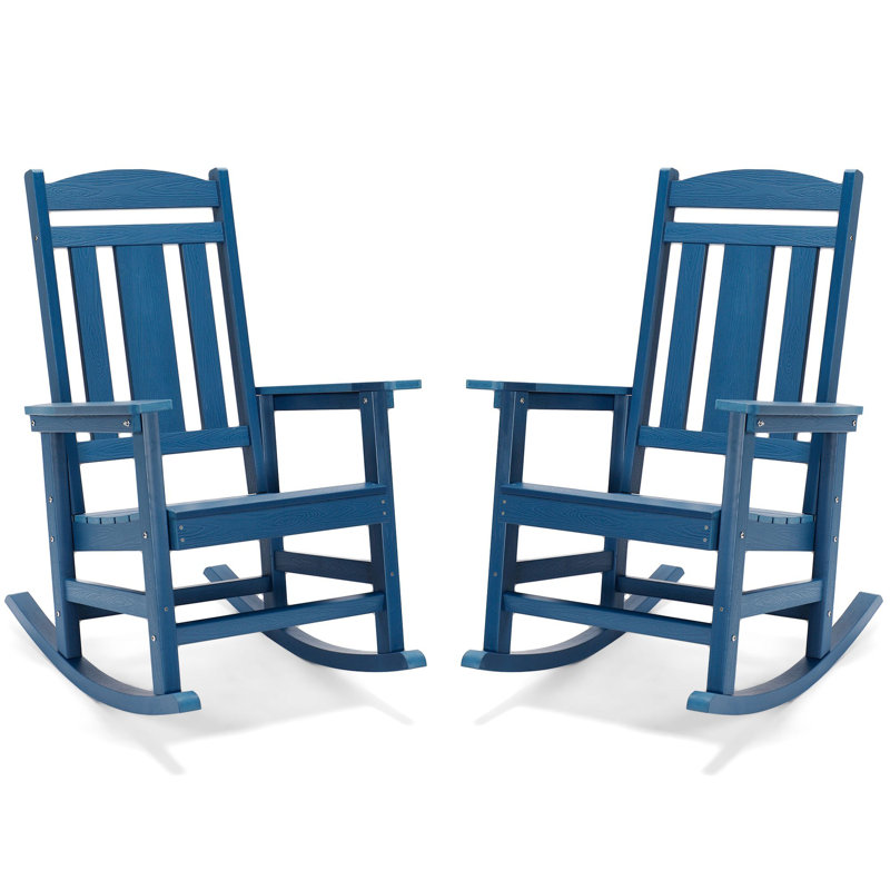 Chaise berçante d'extérieur Diyanna, Marine