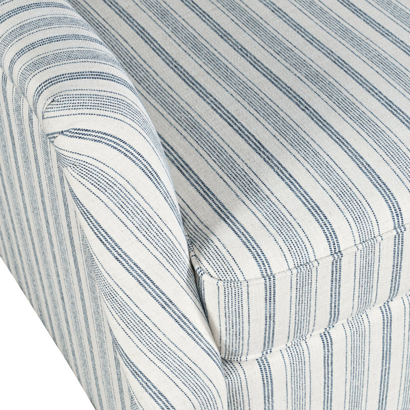 Fauteuil Kadijha, Polyester rayé bleu
