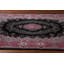 Tapis traditionnel chinois à motif de teinture végétale noir et rose 6 x 9