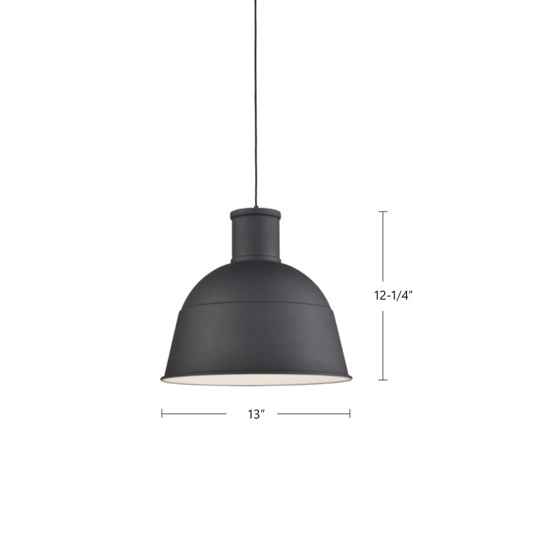 Irving 1 - Light Pendant, Black, 12" H x 13" W x 13" D