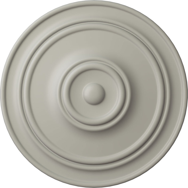 Médaillon de plafond classique Endurathane, 21 7/8 po x P 2 3/8 po (pour auvents jusqu'à 5 1/2 po), pot peint à la main de finition crème
