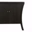 Crédence, design industriel, bois, rangement, 4 portes avec pieds en arc et fermoirs en bronze - avancée, artisanat solide, noir