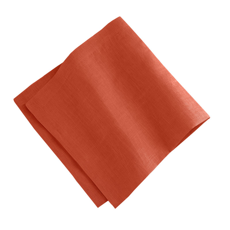 La Classica 4 Piece Linen Napkin Set, Rust