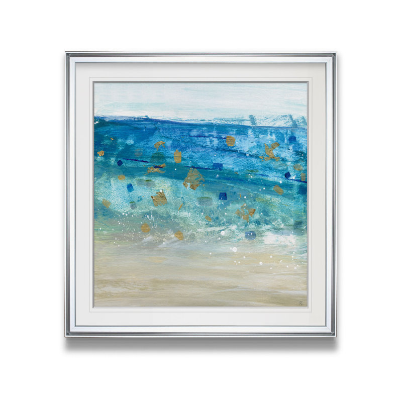 «Sea Glass Summer II», reproduction, H 27 po x l 27 po x P 1,5 po, Cadre argenté