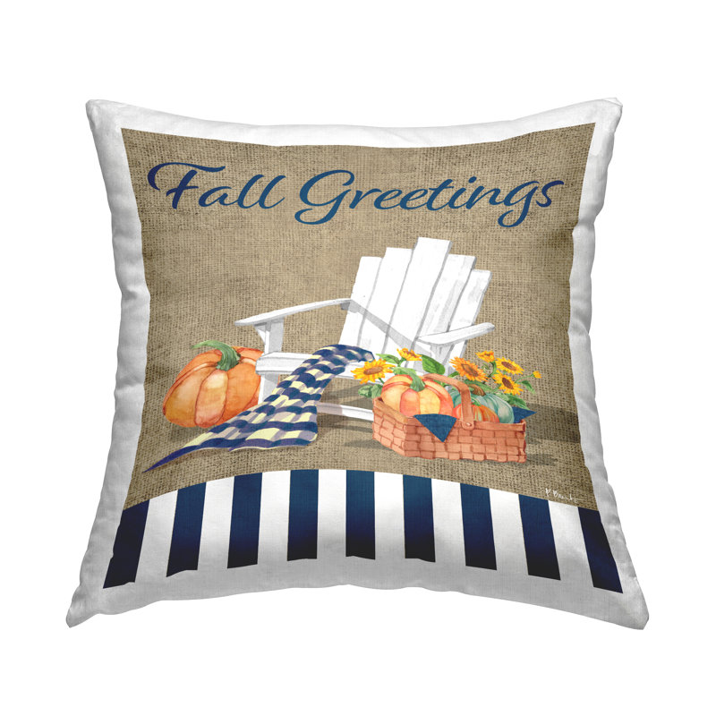 Coussin décoratif d'automne Fall Greetings Scene par Paul Brent