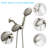 Classic High Pressure Single Handle 6 Function Rain shower Head with Handheld Shower with Tup Spout-110679628