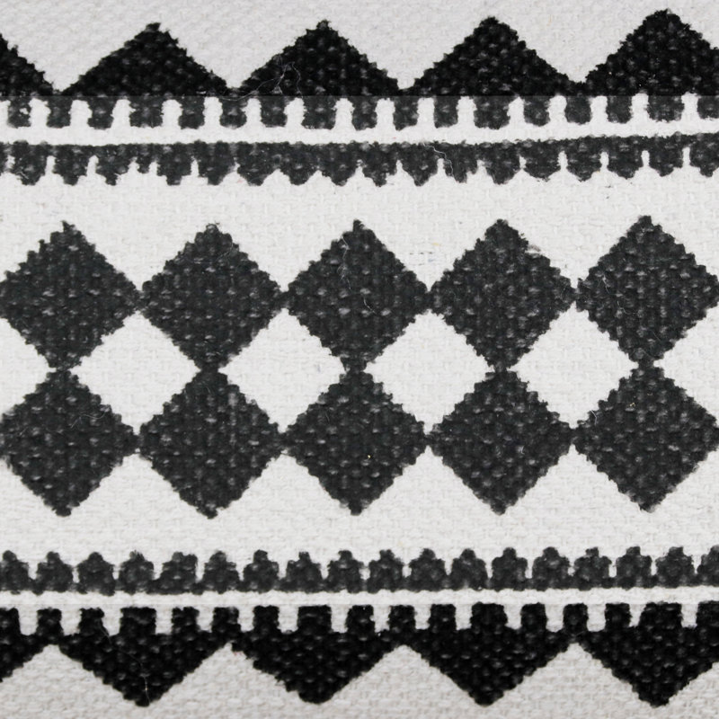 Coussin décoratif surdimensionné Eclectic, Noir / blanc - géométrique 1, Housse de coussin seulement - sans coussin