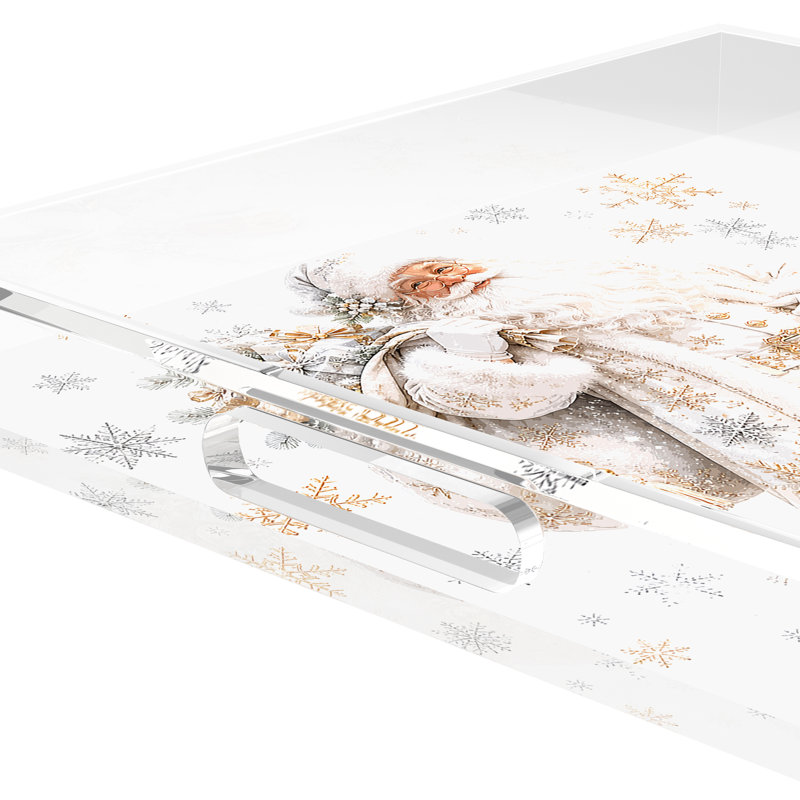 Plateau décoratif Santa Luxe, 18"W x 18"D