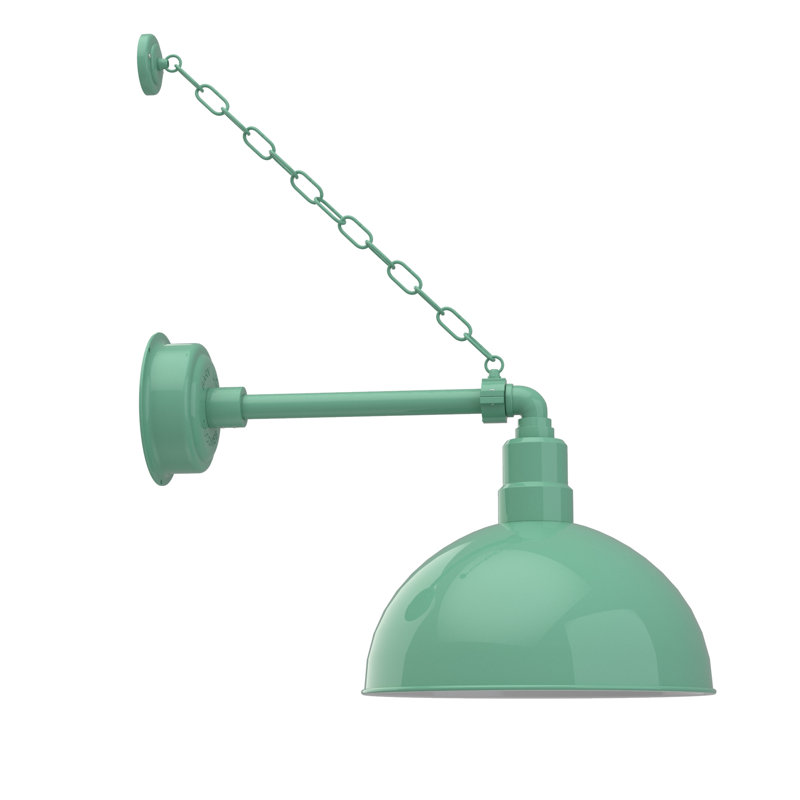 Luminaire de grange d’extérieur à del Dipkarpaz, H 14 po x l 14 po x P 24 po, Jade