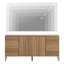 Ensemble d'armoire d'appoint rustique de 63 po avec tablettes réglables Union Credenza-325684494