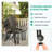 Bloomsbury Market 9-piece Outdoor Dining Set, Cast Aluminum Retro Patio Furniture Table And Chairs Set For 8, Include Large 63.98" Square Dining Table And 8 Chairs With Umbrella Hole For Balcony Garden-152739554
