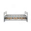Lit simple avec tête de lit, pied de lit, lit gigogne et trois tiroirs de rangement, lit simple en bois de pin avec tête de lit et pied de lit-1077535664