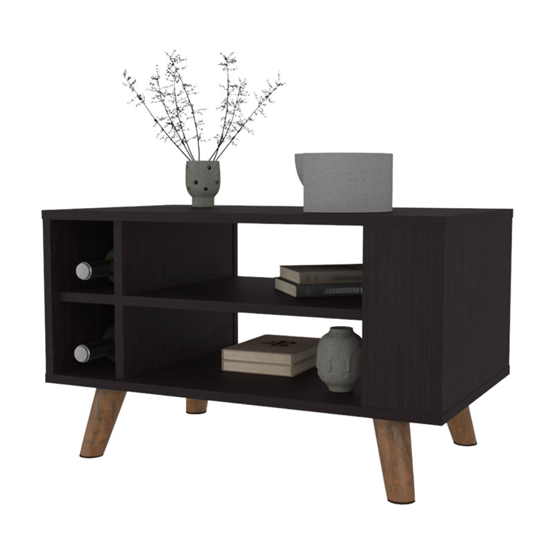 Table basse avec rangement ouvert Wengue