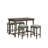 Rustic Gray 54" x 32" x 36" Bar Table with Built-In Storage Drawers-345809335