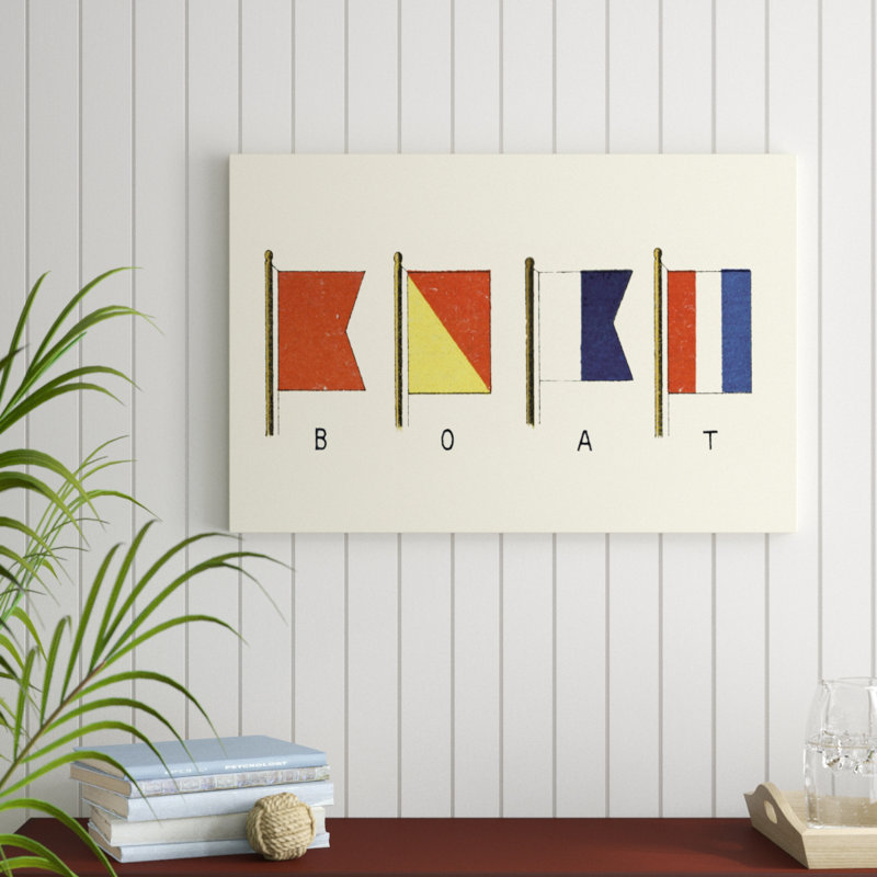 Boat - Wrapped Canvas Painting Print, 61cm H x 91cm W, Wrapped Canvas